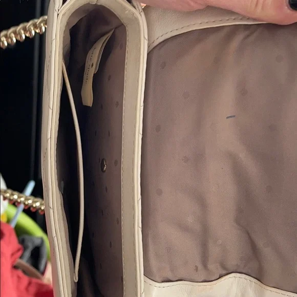 Used Kate Spade Purse- Cream Color. Long Chain - Picture 2 of 4